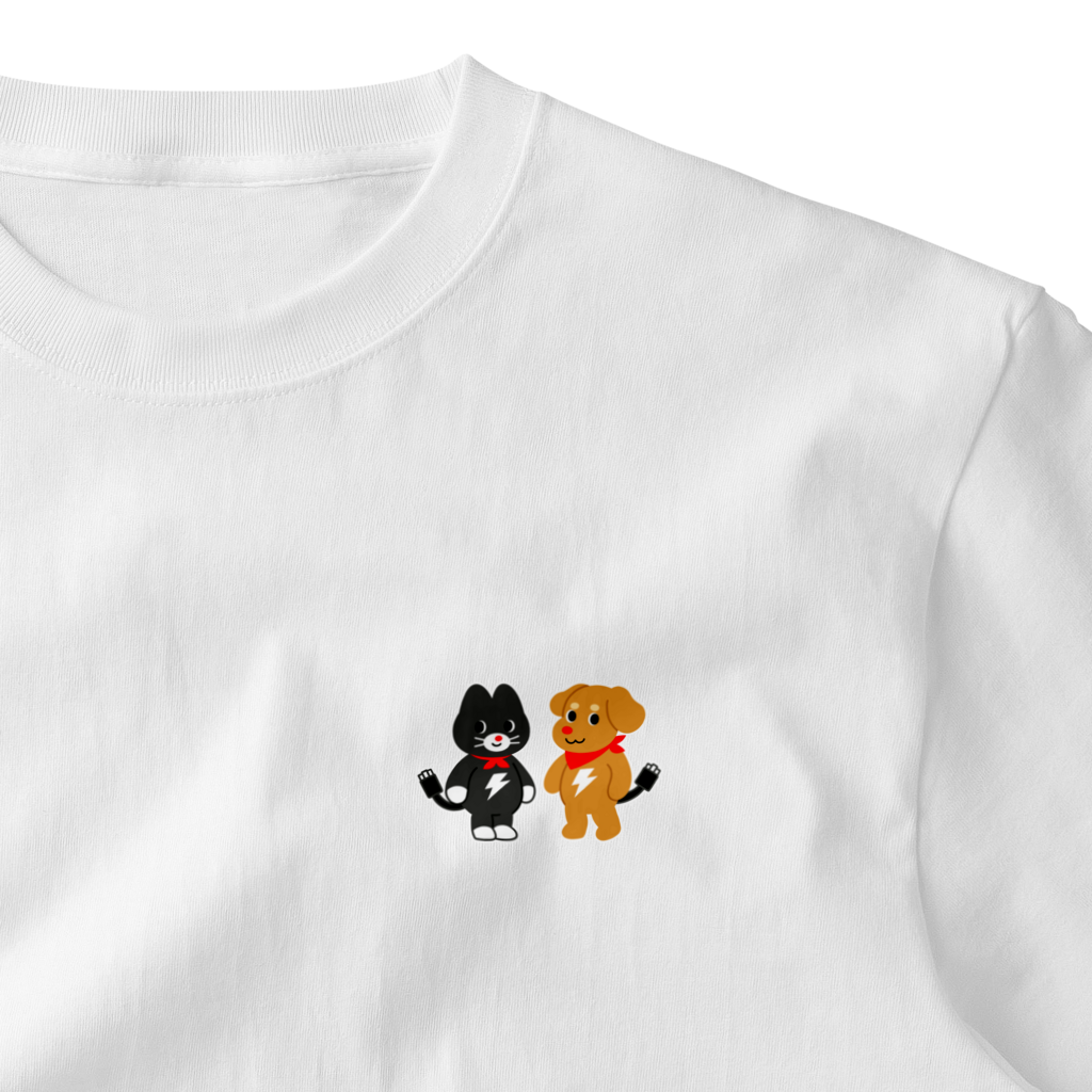 ミラまる＆チャーすけ ワンポイントTシャツ
